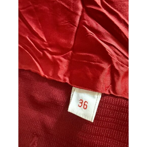 Vintage GHIA Red Button-Up Men's Western Blazer Embroidered Desert Sunset Sz 36 - Picture 8 of 9